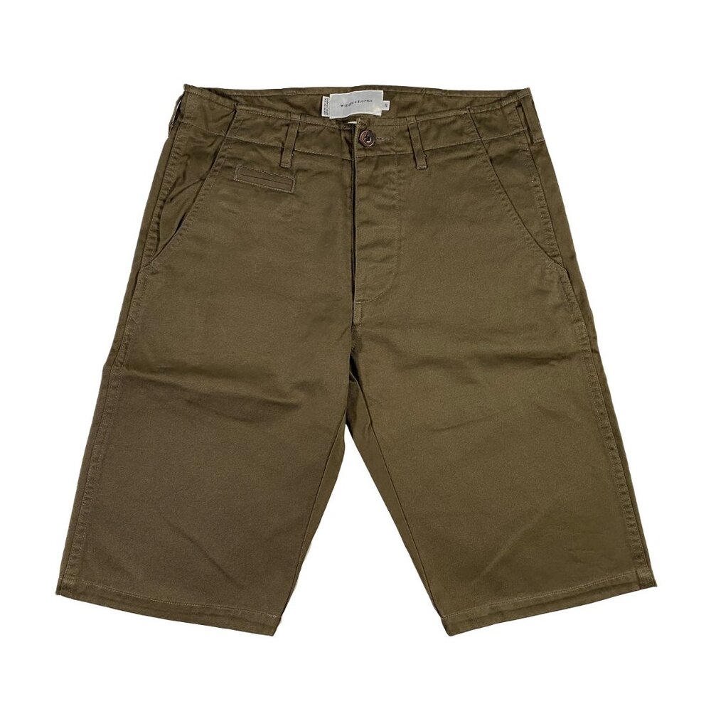 Wings + Horns Olive Green Bermuda Shorts mens size 28x11.5